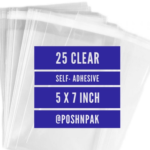 25 Clear Poly Bags- 5 x 7 inches - Picture 1 of 3